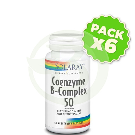 Pack 6x Coenzyme B Complex 50 60 Cápsulas Solaray