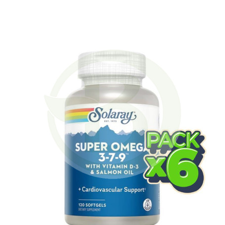 Pack 6x Super Omega 3-7-9 120 Perlas Solaray