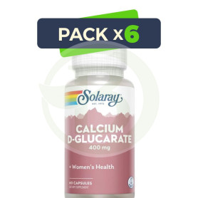 Pack 6x D-Glucarate Calcium 400Mg. 60 Cápsulas Solaray