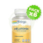 Pack 6x Melatonina con Glicina 100 Cápsulas Vegetales Solaray