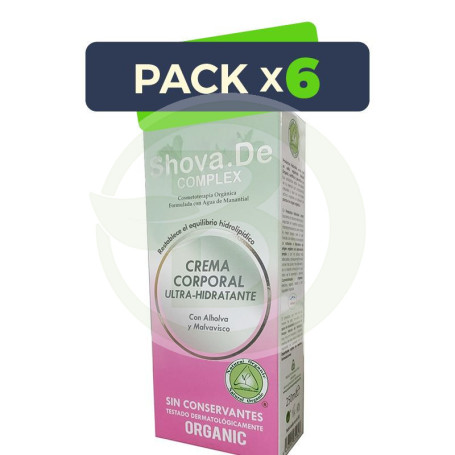 Pack 6x Crema Corporal Ultra-Hidratante 250Ml. Shova De