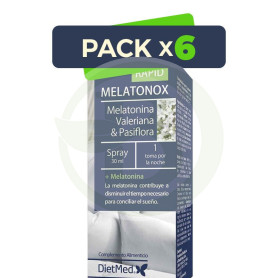 Pack 6x Melatonox Rapid Spray Bucal 30Ml. Dietmed
