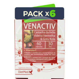 Pack 6x Venactiv Piernas 60 Cápsulas Dietmed