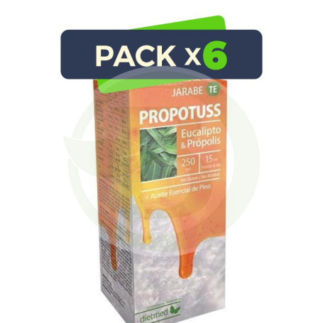 Pack 6x Propotuss Con Propolis y Eucalipto Jarabe 250Ml. Dietmed