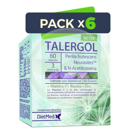 Pack 6x Talergol Activ 60 Cápsulas Dietmed