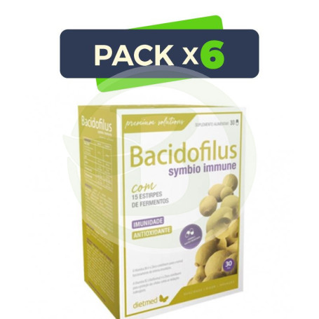 Pack 6x Bacidofilus Symbio Inmune 30 Cápsulas Dietmed