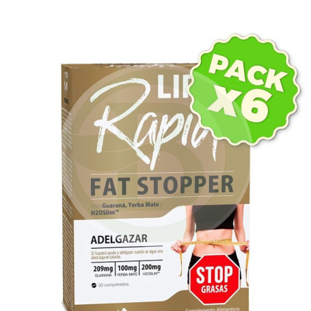 Pack 6x Liporapid Fat Stopper 30 Comprimidos Dietmed