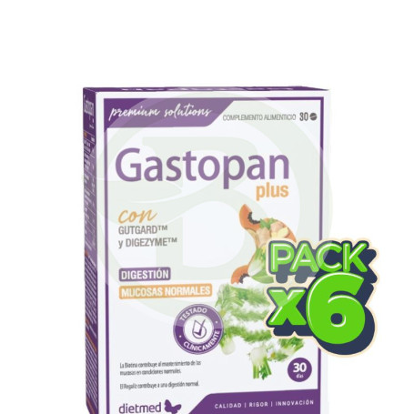 Pack 6x Gastopan Plus 30 Comprimidos Dietmed