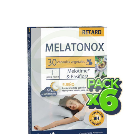 Pack 6x Melatonox Retard 30 Cápsulas Vegetales Dietmed