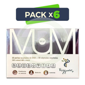 Pack 6x Mum (Embarazo) 30 Perlas + 30 Capsulas Veggunn
