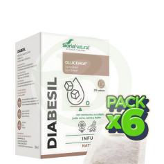 Pacote com 6 Natusor 15 Diabesil 20 Filtros Soria Natural