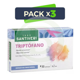 Pack 3x Triptofano 30 Capsulas Santiveri