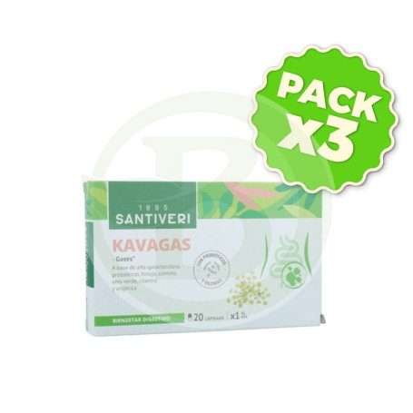 Pack 3x Kavagas 20 Capsulas Santiveri