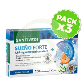 Pack 3x Sueño Forte 30 Comprimidos Santiveri
