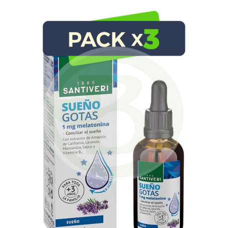 Pack 3x Sueño Gotas 45Ml Santiveri