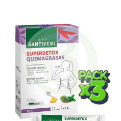 Pack 3x Superdetox Queimador 7 Sticks Santiveri