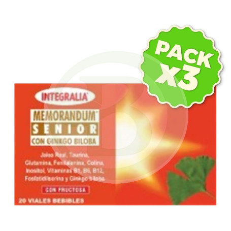 Pack 3x Memorandum Senior con Ginkgo Integralia
