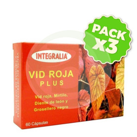 Pack 3x Vid Roja Plus Cápsulas Integralia