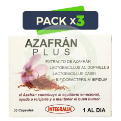 Pack 3x Açafrão Plus 30 Cápsulas Integralia