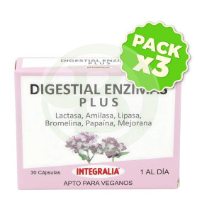 Pack 3x Digestial Enzimas Plus 30 Cápsulas Integralia