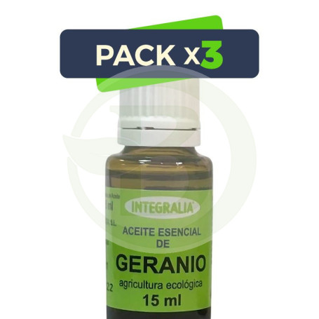 Pack 3x Aceite Esencial De Geranio Eco 15Ml Integralia