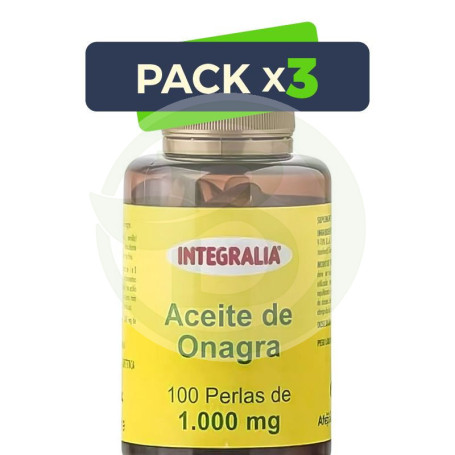 Pack 3x Aceite De Onagra 1000Mg 100 Perlas Integralia