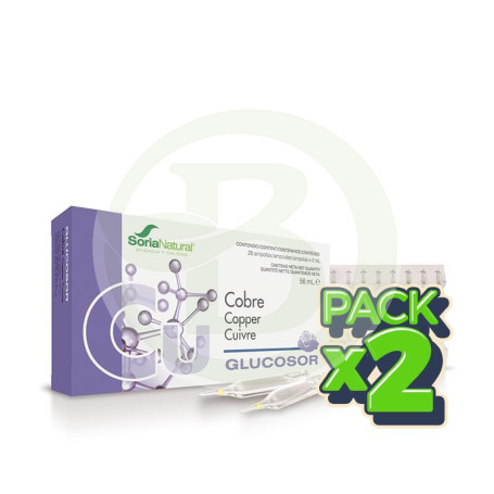 Pack 2x Glucosor Cobre (Cu) 28 Viales Soria Natural