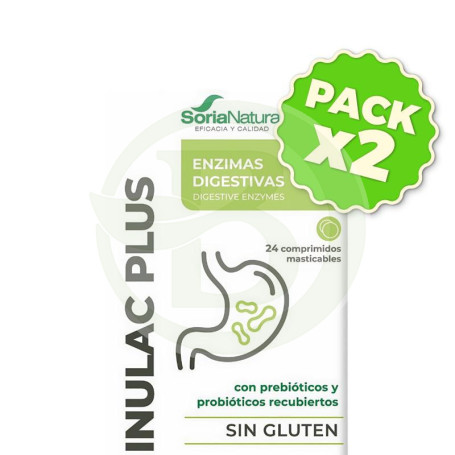 Pack 2x Inulac Plus 24 Comprimidos Soria Natural