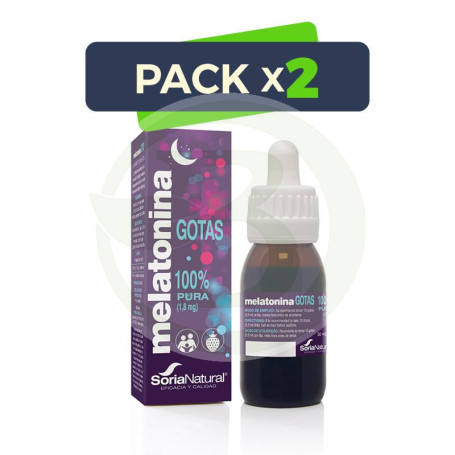 Pack 2x Melatonina Gotas 50 Ml Soria Natural