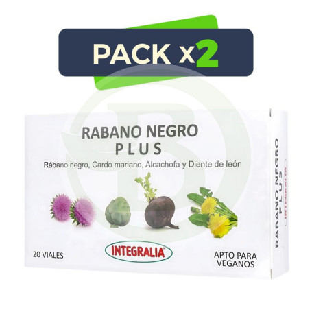 Pack 2x Rábano Negro Plus 20 Viales Integralia