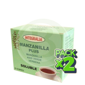 Pack 2x Manzanilla Plus 20 Sobres Integralia
