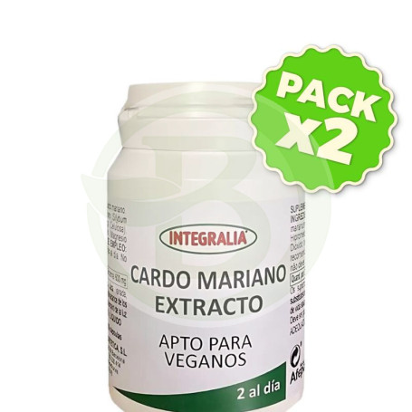 Pack 2x Extracto De Cardo Mariano 60 Cápsulas Integralia