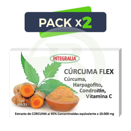 Pack 2x Cúrcuma Flex 20 Viales Integralia