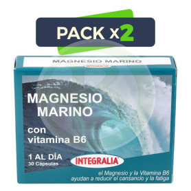 Pack 2x Magnesio Marino con Vitamina B6 30 Cápsulas Integralia