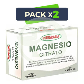 Pack 2x Magnesio Citrato 60 Cápsulas Integralia