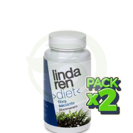 Pack 2x Glucomanano 60 Cápsulas Lindaren Diet
