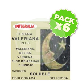 Pack 6x Valeriana Plus 15 Sobres Integralia
