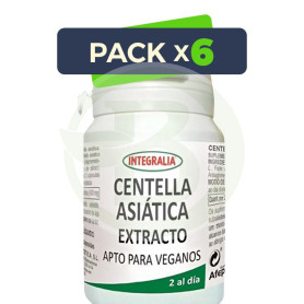 Pack 6x Extracto De Centella Asiática 60 Cápsulas Integralia