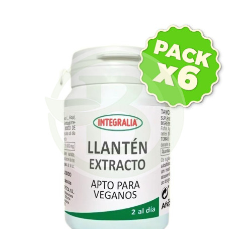 Pack 6x Extracto De Llantén 60 Cápsulas Integralia