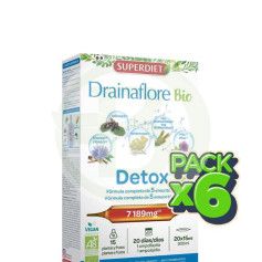 Pack 6x Drainaflore Bio 20 Ampolas Superdiet