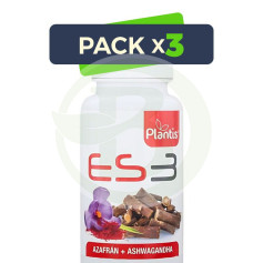 Pack 3x Es3 Açafrão + Ashwagandha 30 Cápsulas Plantis