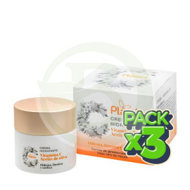 Pack 3x Crema Facial Hidratante con Vit.C +Ffp30 50Ml Plantis