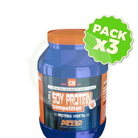 Pack 3x Soy Protein Chocolate 1Kg. Megaplus