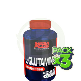 Pack 3x Glutamina Competition 500Gr. Megaplus