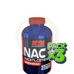 Pack 3x Comprimidos Megaplus de 120 Nac N-Acetilcisteína Competition