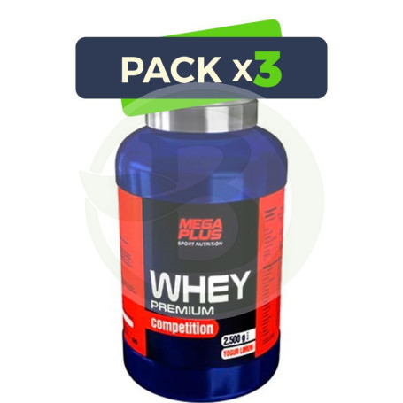 Pack 3x Whey Premium 2,5Kg. Megaplus