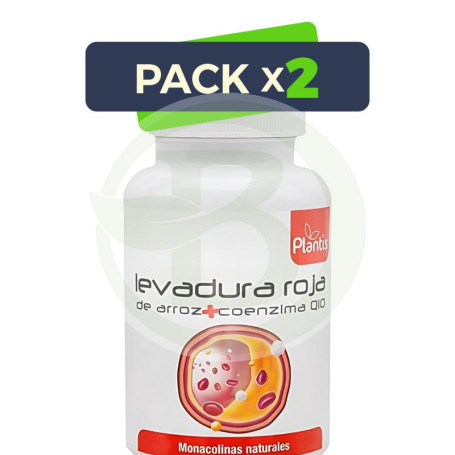 Pack 2x Levadura Roja + Coenzima Q10 120 Cápsulas Plantis