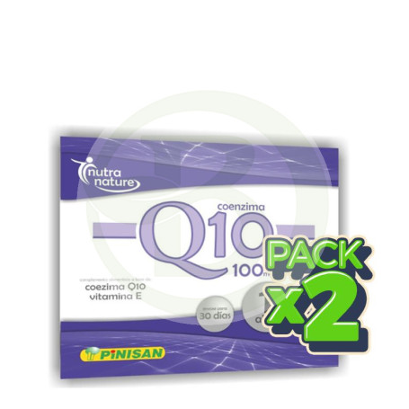 Pack 2x Coenzima Q10 100Mg. 30 Cápsulas Pinisan