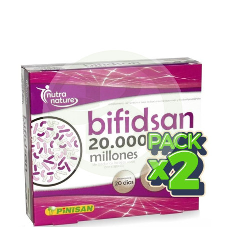 Pack 2x Bifidsan 20000 Millones 20 Cápsulas Veg. Pinisan