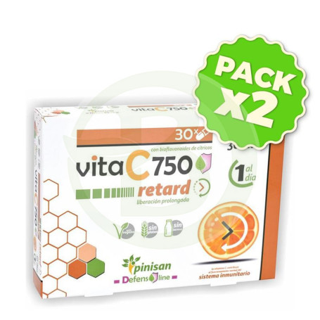Pack 2x VitaC 750 Retard 30 Cápsulas Pinisan